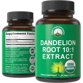 USDA Organic Dandelion Root Extract Supplement