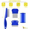 BRILLIRARE 4 Pack Flea Lice Comb, Stainless Steel Dog Cat