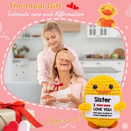 Positive Duck – Handmade Emotional Cheer Support Funny Pickle Potato Nuggets for Women Men Friends Coworkers, Birthday for Him Her (Sister)