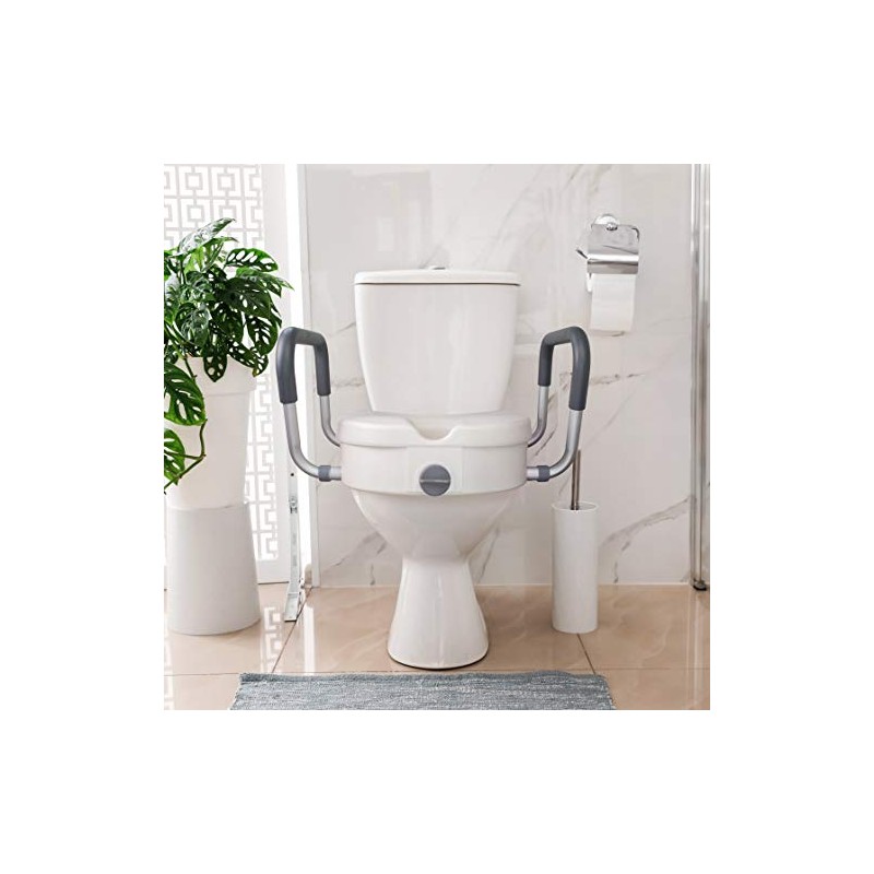 RMS Raised Toilet Seat - 5 Inch Elevated Riser with