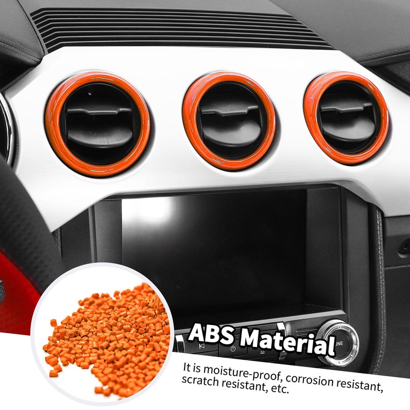 Jimen Compatible with Ford Mustang 2015-2023, 3PCS Center Console Dash