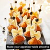 Cocktail Picks,100 Pcs Black Pearl White Pearl Toothpicks for Appetizers,4.7