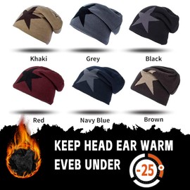 Y2k Hat Grunge Accessories Slouchy Beanies for Women Vintage Beanies Winter Warm Hat for Men Women Knitted Beanies (Navy Blue,One Size)