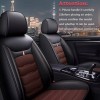 Black & Brown Full Set Leather 5-Seats Front Rear Protector