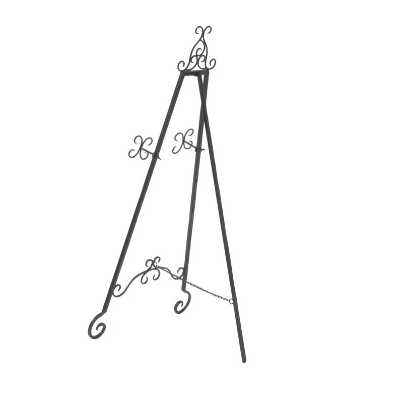 Deco 79 Metal Scroll Display Easel Large Adjustable 3 Tier