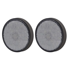 Aoling Reflector, Round, Red, Motorcycle, Car, Truck, Tractor, Bicycle, Universal, Clear Lens, Compatible with M10 Screws, High Low Mode, 3 Wire Connection, Night Safety Measures, For Garages, Parking