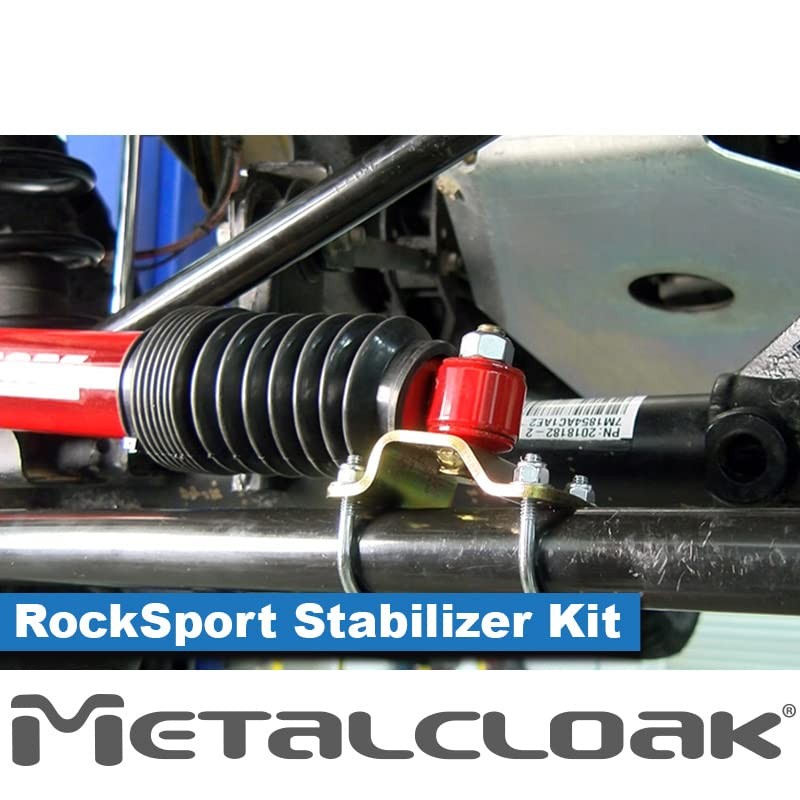 Rocksport RED Steering Stabilizer Kit by MetalCloak, For JK Wrangler,