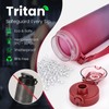 AOPREL Leakproof Water Bottle 1L/650ML with Time Marker, BPA-Free Tritan