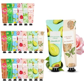 AYBUY Hand Cream, 24 x 30ml Gentle Hand Cream Lotion with Natural Plant Flower Fruit Flavour for Dry Cracked Hands, Mini Lotion Moisturizing Hands Care Creams Gifts for Women,Girls,Mothers Day