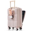 Merax 3Pc Suitcase Sets Front-Opening with USB Port ABS Hardshell