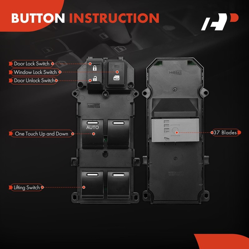 A-Premium Master Power Window Switch Compatible with Honda Odyssey 2015