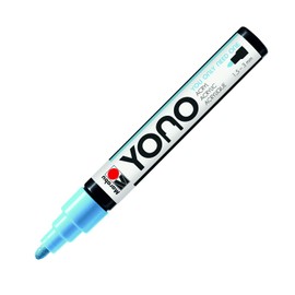 Marabu 12400103255 - Yono Marker, Aquamarine 255, Versatile Acrylic Pen with Japanese Bullet Tip 1.5-3 mm, Water-based, Non-fading and Waterproof, for Almost All Surfaces