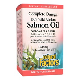 Omega De Salmon Salvaje De Alaska Natural Factors Sin Sabor