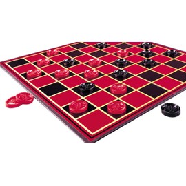 Family Classics Checkers -- With Folding Board and Interlocking Checkers by Pressman