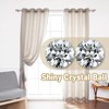 KOLAKO Curtain Holdbacks, Crystal Curtain Tie Backs Hooks, Black Metal