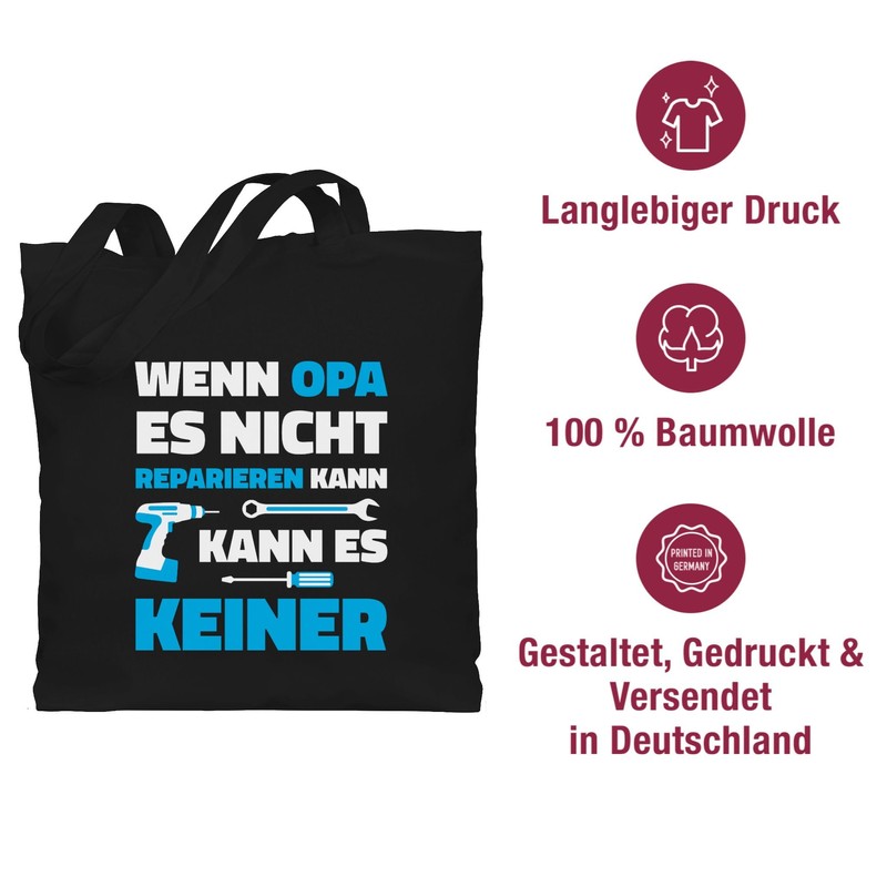 Shirtracer - Cotton Bag - Gifts - Wenn Opa es