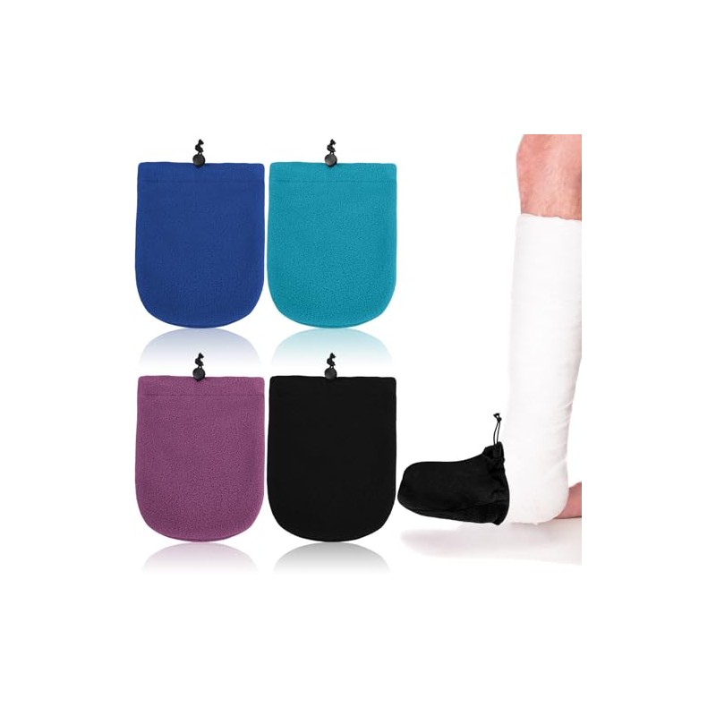 Cuffbow 4 Pack Foot Cast Toe Cover Socks Soft Warm