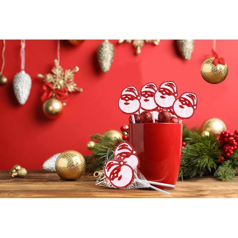 Fruidles Christmas Santa Clause Lollipop, Mixed Fruit Flavor, Made in
