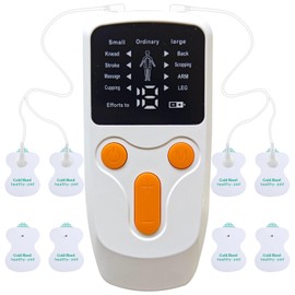 Period Simulator Labor Simulator Stimulation Current Device Period Simulator Against Device Pain Therapy with 2 Connection Cable 1 Charger 8 Electrode Plates 1 User Manual for Pain Relief Muscle Building