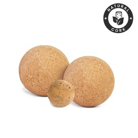 Yoga Studio Natural 100% Cork Unbranded Massage Ball Set of 3-2 x 4cm, 2cm