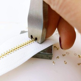 #3 Zipper Repair Kit Steel Bench Block Hand Fix A Zipper Tool DIY Handcraft Tools Top Stop Slider Bottom Repair Molded Spiral (Number 3)