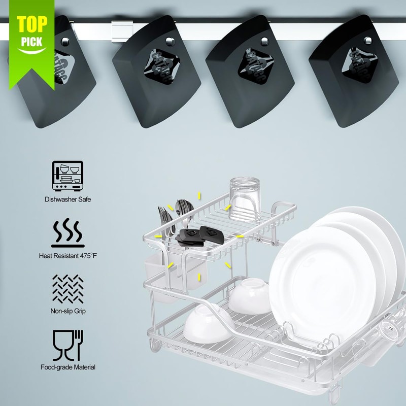 G.CATACC 4-Pack Pan Scrapers, Durable Plastic Dish Scraper Tool for
