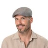 Stetson Herringbone Linen Flat Cap Peaked Cap Men's - Linen