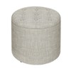 Adeco 14.6" Round Storage Tufted Ottomans with Removable Lid, Harbor