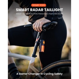 MagicShine SEEMEE R300 Bike Radar Tail Light,270°Wide Angle,Brake Sensor