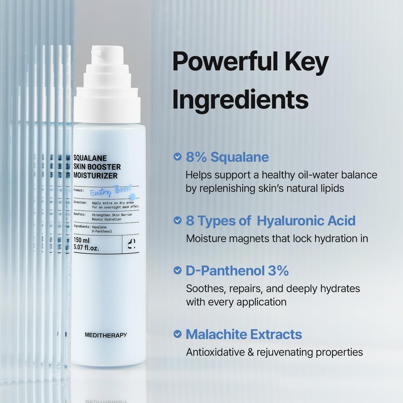 Meditherapy Squalane Skin Booster Moisturizer – 8% Squalane + Panthenol