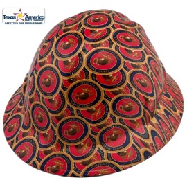 Texas America Safety Company US Marine Corps Hydro Dipped Full Brim Hard Hat with Ratchet Suspension - 4PT with Protective Edge
