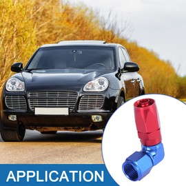 A ABSOPRO AN8 90 Degree Female Swivel Coupler 6061 Aluminum Alloy Car Fuel Oil Hose End Fitting