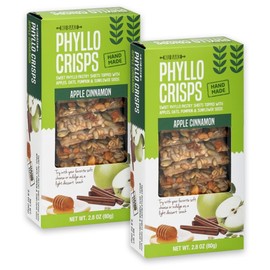 Phyllo Crisps Pastry Dough Sheets Crisp Snack Bundle - Apple Cinnamon with Kokobunch Kit by Nu Bake | 2 Pk - 2.8 oz