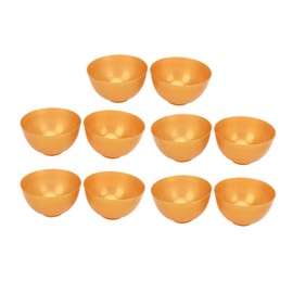10pcs Mask Bowl Golden Plastic Reusable Lightweight Facial Mask Mixing Bowl for Makeup