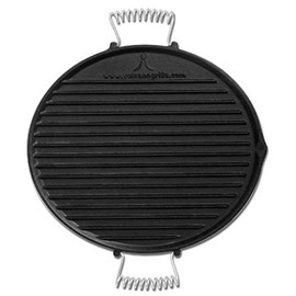 Volcano Grills Reversible Pre-Seasoned Cast Iron Griddle/Skillet, Black