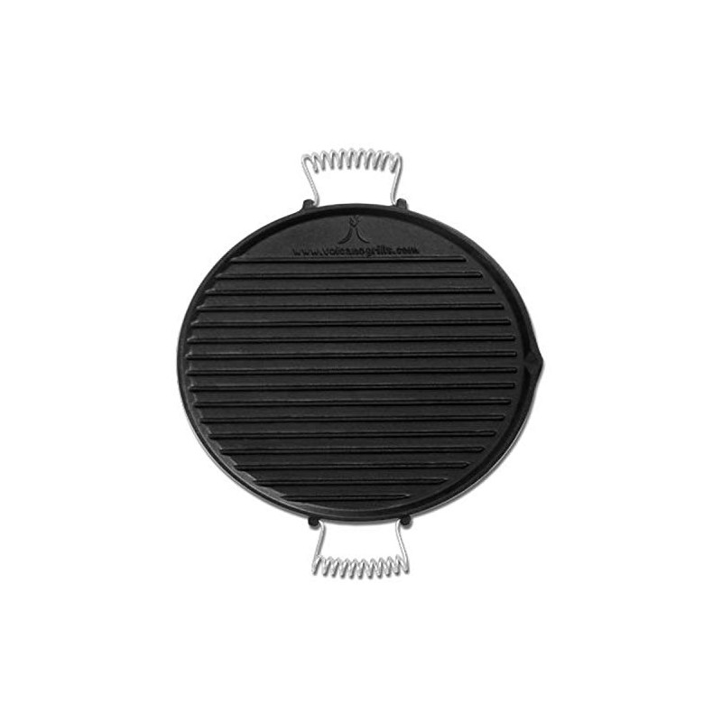 Volcano Grills Reversible Pre-Seasoned Cast Iron Griddle/Skillet, Black