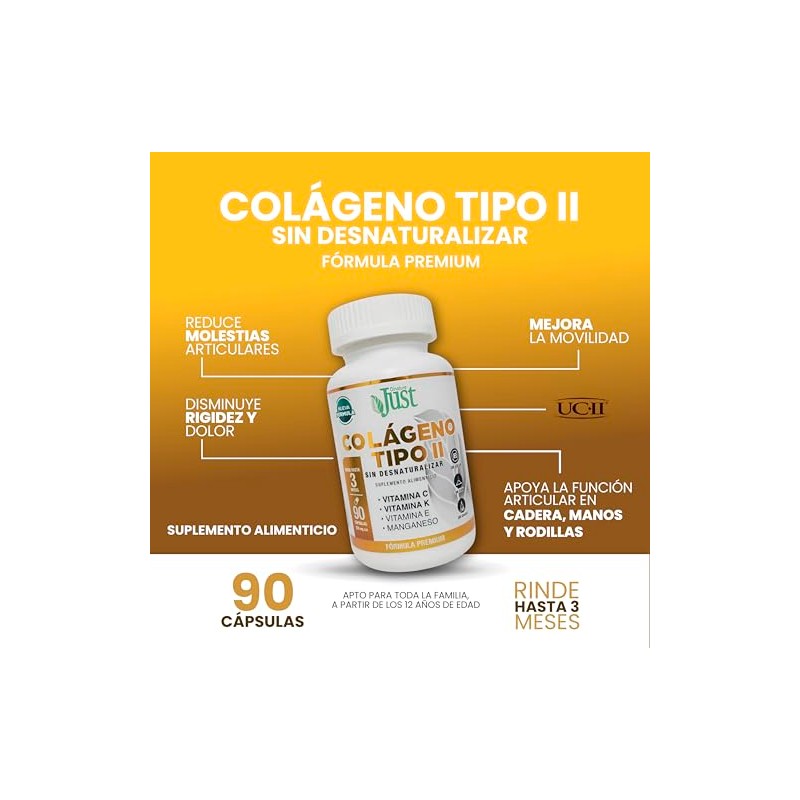 Olnatura Just Colágeno Tipo Cápsulas Fórmula Vitamina Magnesio Suplemento Alimenticio