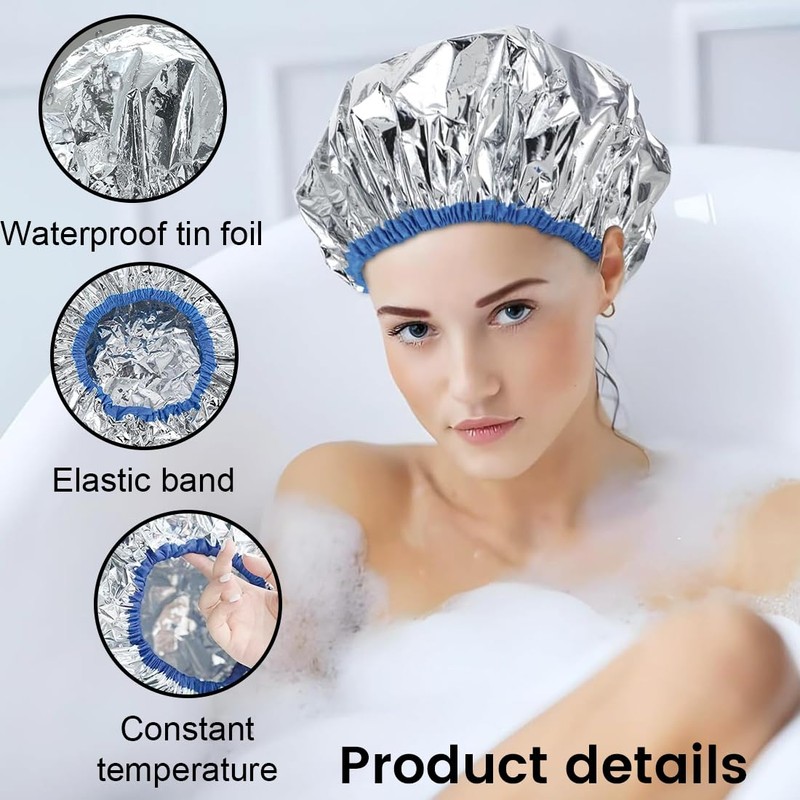 ZUWIJEQ Pack of 9 Heat Caps, Aluminium Foil Shower Caps,