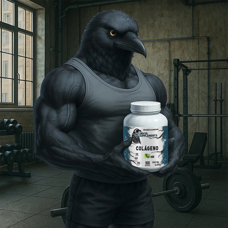 Colágeno Hidrolizado Suplemento Corvus 1kg 100 Servicios