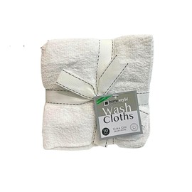 American Mills 100% Cotton Wash Cloths (White 10PCS)