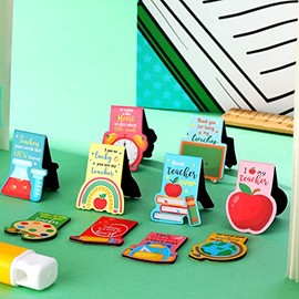50 Marcadores de Libros Magnéticos para Profesores Separador de Libros de Agradecimiento para Maestro Clips de Página Marcapágina Magnético para Regal