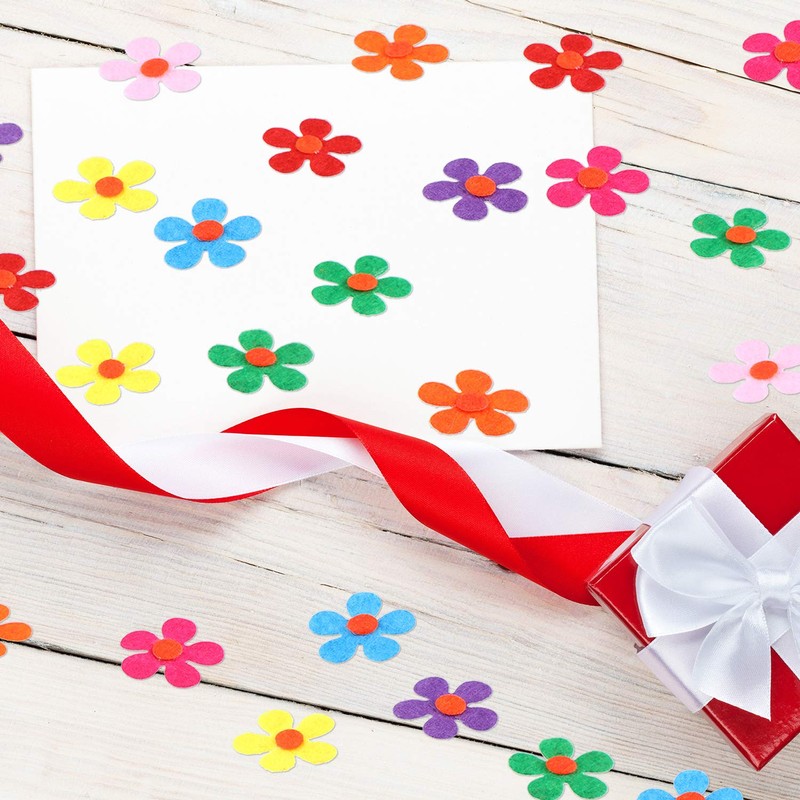 Felt Flowers Fabric Flowers Embellishments for DIY Crafts (200 Pieces)