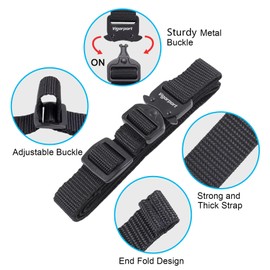 Vigorport Correas de Uso General con Hebilla de Liberación Rápida de Metal, Por mes, Accesorio de Nylon para Mochila y Saco de Dormir, Ajustable para Senderismo, Viajes, Deportes al Aire Libre