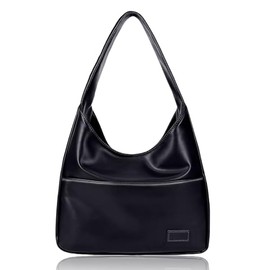 Aucuu Tote Bags for Women, Shoulder Bags for Women, Large Hobo Bag, Hobo Tote Bag, Retro Shoulder Bag, Leather Handbag, Vintage Shoulder Bag, Shopper Bag, Slouchy Tote Bag, #3 Black