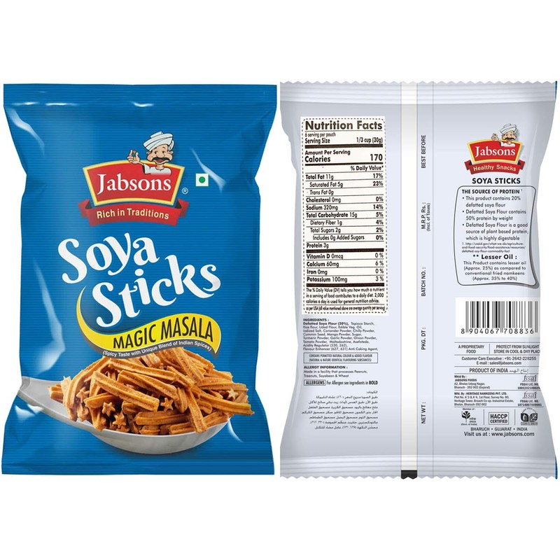 Jabsons - Soya Sticks (3 PACK), 180g x 3 (Variety