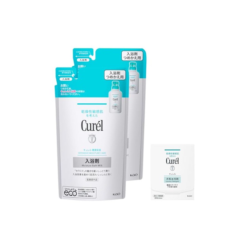 Curel Bath Solution, Refill, 12.2 fl oz (360 ml), Set
