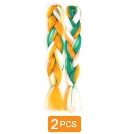 Coloured Hair Extensions 2 PCS Jumbo Crochet Braids Synthetic Soft Braiding Hair Extension for Twist Crochet Braids 24 inch 1614