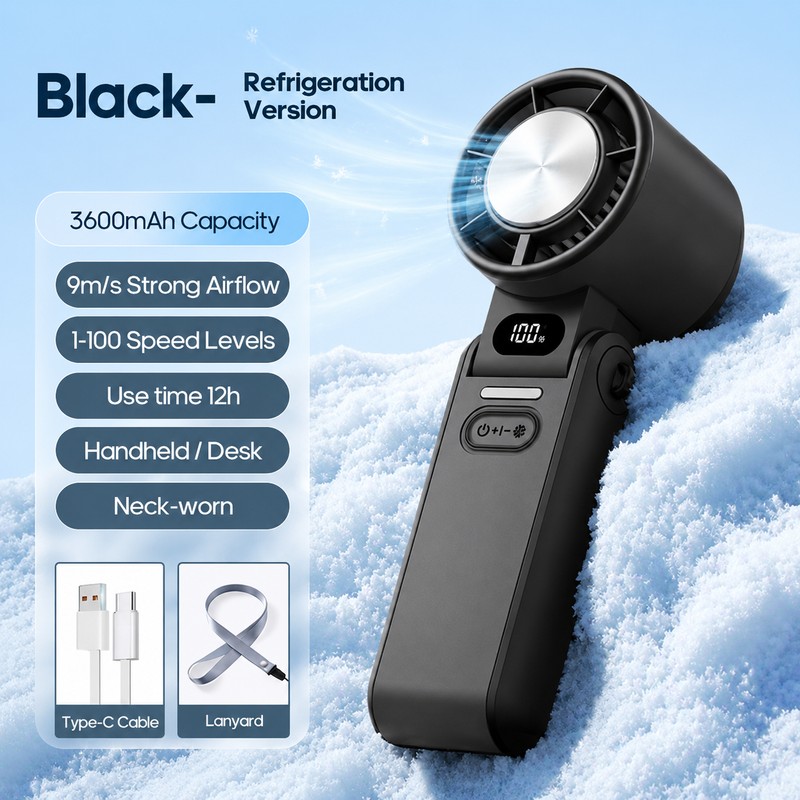 Portable Handheld & Neck Refrigeration Fan for Outdoor Cooling –