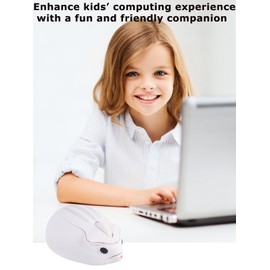 Wireless Mouse Cute White Hamster Shape Silent Fun Portable Novelty Funnny Optical 1200DPI USB Cordless Mice for PC Laptop Computer Notebook MacBook Travel Office Kids Girl Boy Men Women Adults Gift
