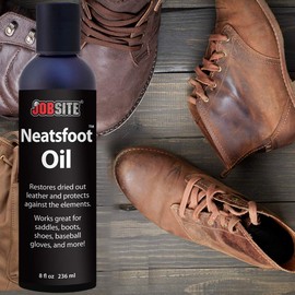 JobSite Prime Neatsfoot Oil Leather Waterproof Compound, 8oz